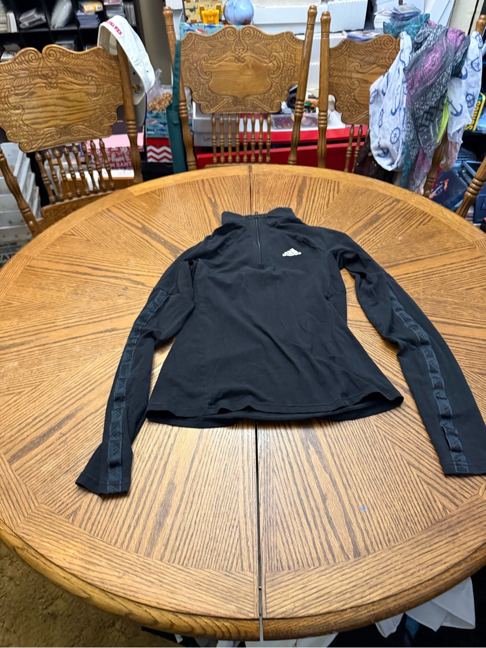 adidas Men’s Black Half-Zip Athletic Pullover